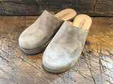 CORDANI CAMRYN PLATFORM SLIP-ON IN FANGO SUEDE LEATHER