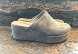 CORDANI CAMRYN PLATFORM SLIP-ON IN FANGO SUEDE LEATHER