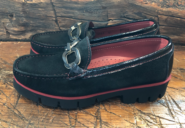 DI CHEZNO GULIA LOAFER IN BLACK SUEDE