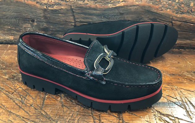 DI CHEZNO GULIA LOAFER IN BLACK SUEDE