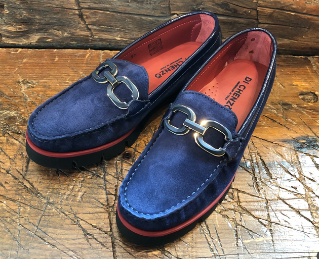 DI CHEZNO GULIA LOAFER IN NAVY SUEDE