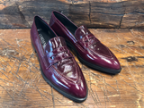 CORDANI ADRIAN PENNY LOAFER IN EGGPLANT PATENT LEATHER
