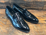 CORDANI ADRIAN PENNY LOAFER IN BLACK PATENT LEATHER