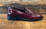 CORDANI ADRIAN PENNY LOAFER IN EGGPLANT PATENT LEATHER