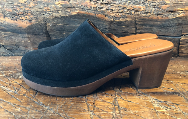 CORDANI WANDA CLOG IN BLACK SUEDE