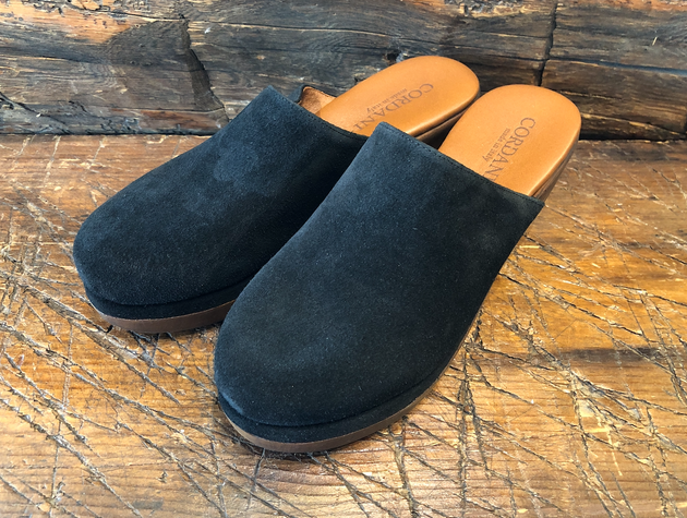 CORDANI WANDA CLOG IN BLACK SUEDE