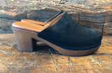 CORDANI WANDA CLOG IN BLACK SUEDE