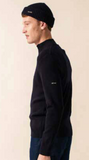 SAINT JAMES OF FRANCE CREGGAN II 1/4 ZIP IN NAVY WITH CONTRASTING TRIM