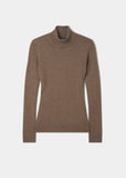 ALAN PAINE WOMEN'S CLARA ROLL NECK SWEATER IN PECAN