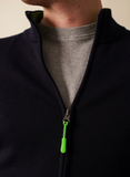 SAINT JAMES OF FRANCE CREGGAN II MEN'S 1/4 ZIP IN NAVY WITH CONTRASTING TRIM
