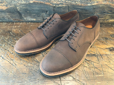 Alden x O & D Haverhill Cap-Toe Blucher in Smooth Tobacco Chamois with Commando Sole