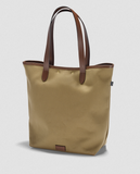 CROOTS LTD ENGLISH DALBY CANVAS TALL TOTE BAG IN KHAKI
