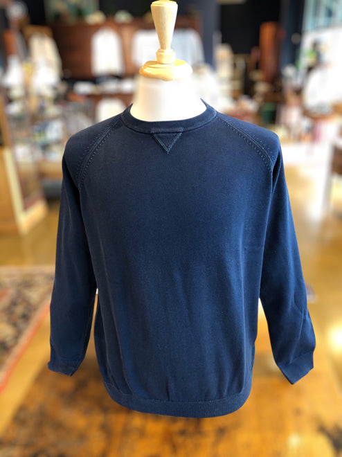 BLUE 1899 Men's Garment Dyed 100% Pima Cotton Sweatshirt in Navy