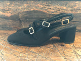 CORDANI GAVIN SLINGBACK HEEL IN BLACK SUEDE