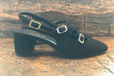 CORDANI GAVIN SLINGBACK HEEL IN BLACK SUEDE