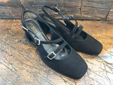 CORDANI GAVIN SLINGBACK HEEL IN BLACK SUEDE