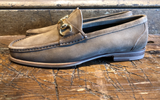 Magnanni Giancarlo Bit Loafer in Taupe Suede with Rubber/Leather Sole