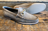 Magnanni Giancarlo Bit Loafer in Taupe Suede with Rubber/Leather Sole