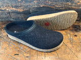 Haflinger GZL Wool Clog in Charcoal