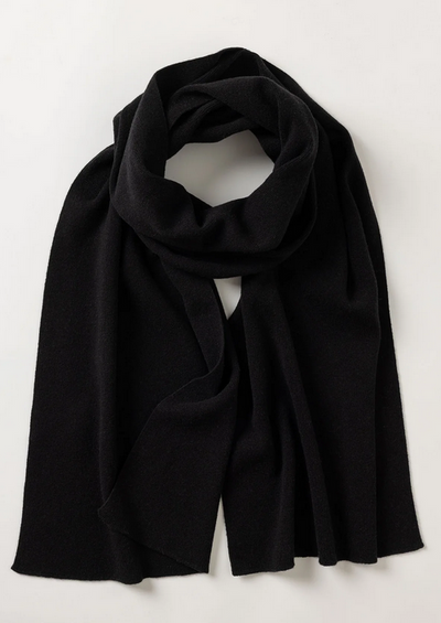 HOLEBROOK SWEDEN HALLO WOOL BLEND SCARF IN BLACK