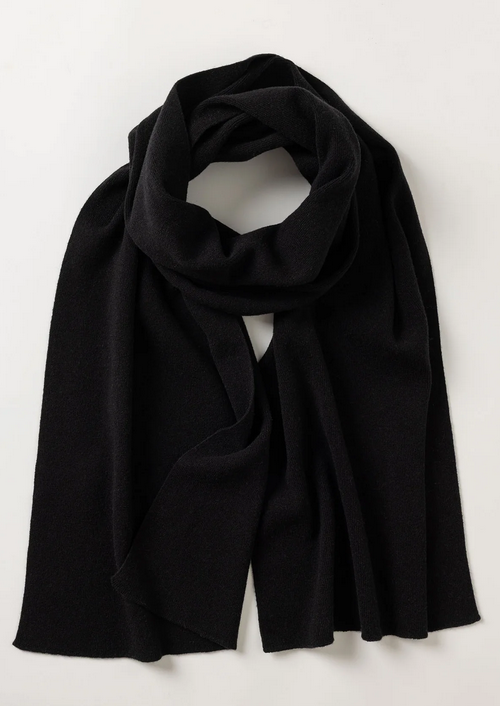 HOLEBROOK SWEDEN HALLO WOOL BLEND SCARF IN BLACK