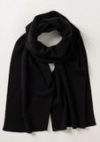 HOLEBROOK SWEDEN HALLO WOOL BLEND SCARF IN BLACK