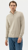 Holebrook Sweden Men's Holger T-Neck Sweater in Feather Tan