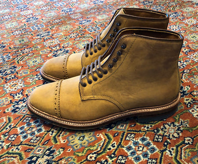 Alden x O & D Jumper Boot in Oiled Tan Smooth Chamois Leather with Commando Sole