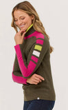 KRIMSON KLOVER WOMEN'S SKI WEAR SKYLINE T-NECK SWEATER IN HUNTER GREEN