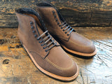 Alden x O & D Indy Boot in Smooth Tobacco Chamois Leather with Black NeoCork Sole