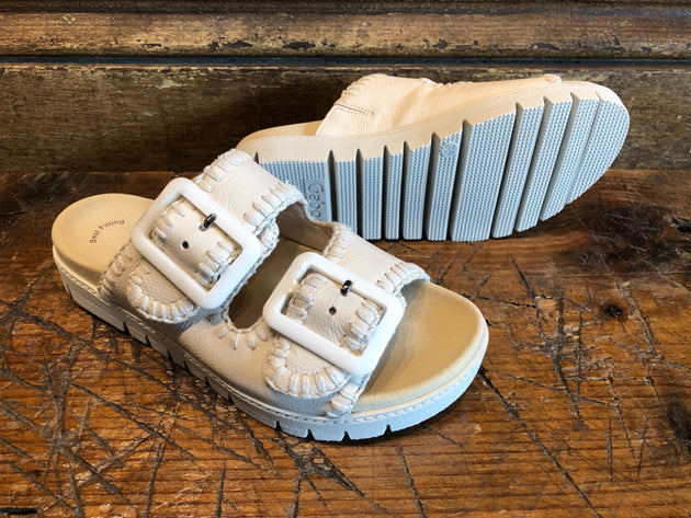 GABOR MIA SANDAL IN OFF-WHITE LEATHER