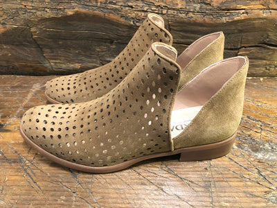 CORDANI BURKE LASER CUT BOOTIE IN WHISKEY SUEDE