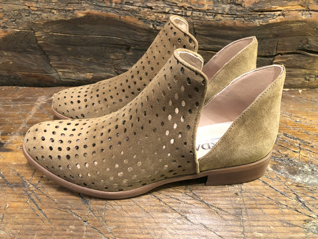 CORDANI BURKE LASER CUT BOOTIE IN WHISKEY SUEDE