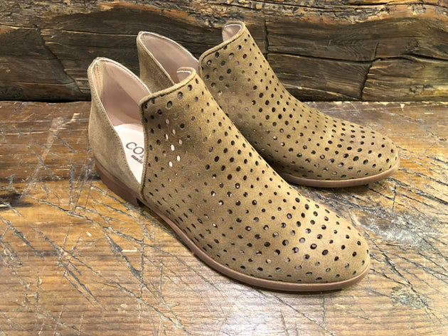 CORDANI BURKE LASER CUT BOOTIE IN WHISKEY SUEDE