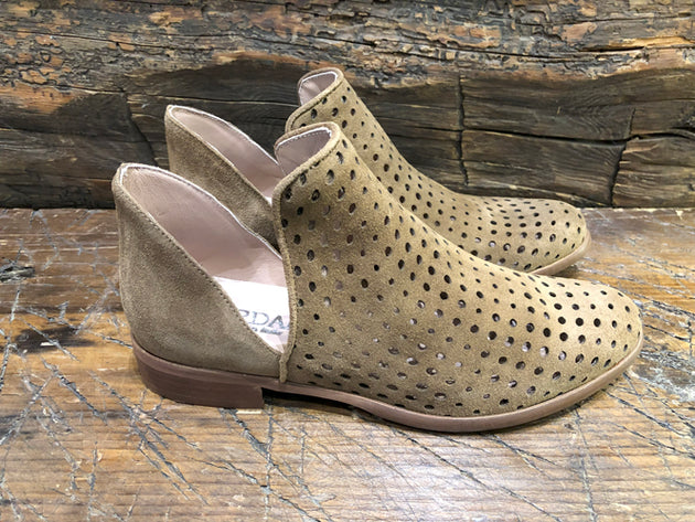 CORDANI BURKE LASER CUT BOOTIE IN WHISKEY SUEDE