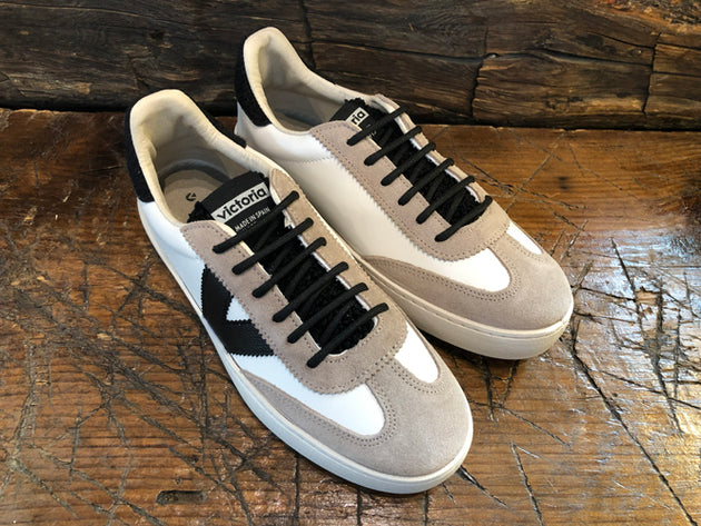 VICTORIA WOMEN'S SNEAKER WITH BLACK AND TAUPE TRIM