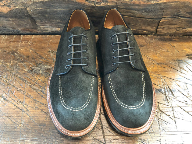 Alden Indy Shoe in Earth Reverse Chamois Leather with Commando Sole