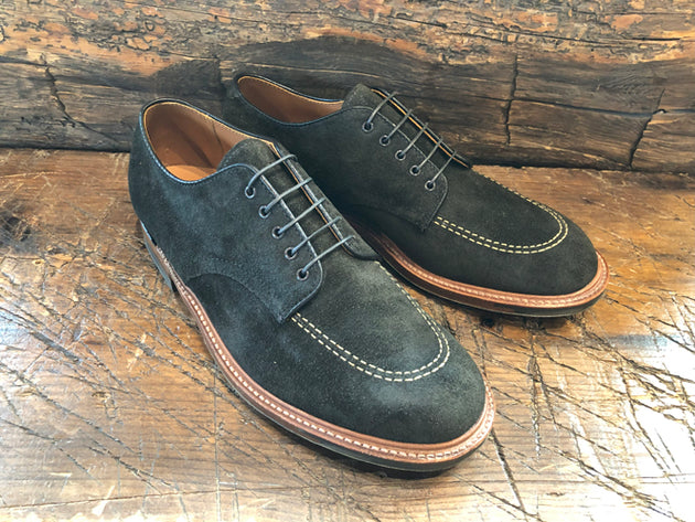 Alden Indy Shoe in Earth Reverse Chamois Leather with Commando Sole
