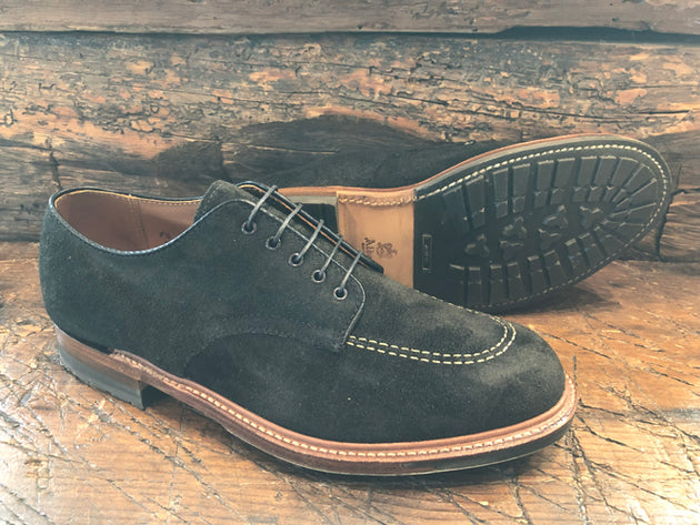 Alden Indy Shoe in Earth Reverse Chamois Leather with Commando Sole