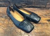 I.N.K. FIRENZE BALLERINA FLAT IN SOFT BLACK CALFSKIN