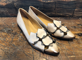 I.N.K. MILANO FLAT IN TAUPE CALFSKIN