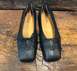 I.N.K. FIRENZE BALLERINA FLAT IN SOFT BLACK CALFSKIN