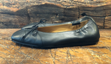 I.N.K. FIRENZE BALLERINA FLAT IN SOFT BLACK CALFSKIN