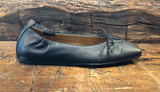 I.N.K. FIRENZE BALLERINA FLAT IN SOFT BLACK CALFSKIN