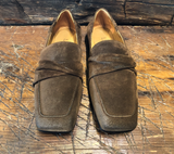 I.N.K. LUCCA FLAT IN BROWN SUEDE
