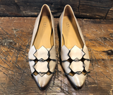 I.N.K. MILANO FLAT IN TAUPE CALFSKIN