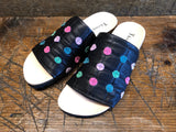 THINK WOMEN'S JULIA DOTTED SLIDE SANDAL IN BLACK