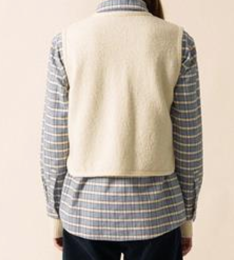 SAINT JAMES OF FRANCE WOMEN'S JURA BOILED WOOL VEST IN OFF WHITE