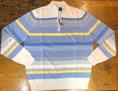 Alan Paine Men's Langton Quarter Zip Cotton Sweater