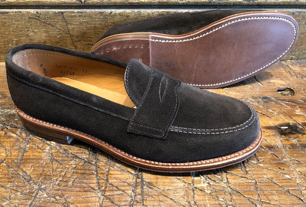 Alden Leisure Penny in Chocolate Suede with Flex Sole